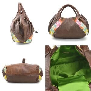 Fendi Spy Bag Leather Brown Multicolor Sequins